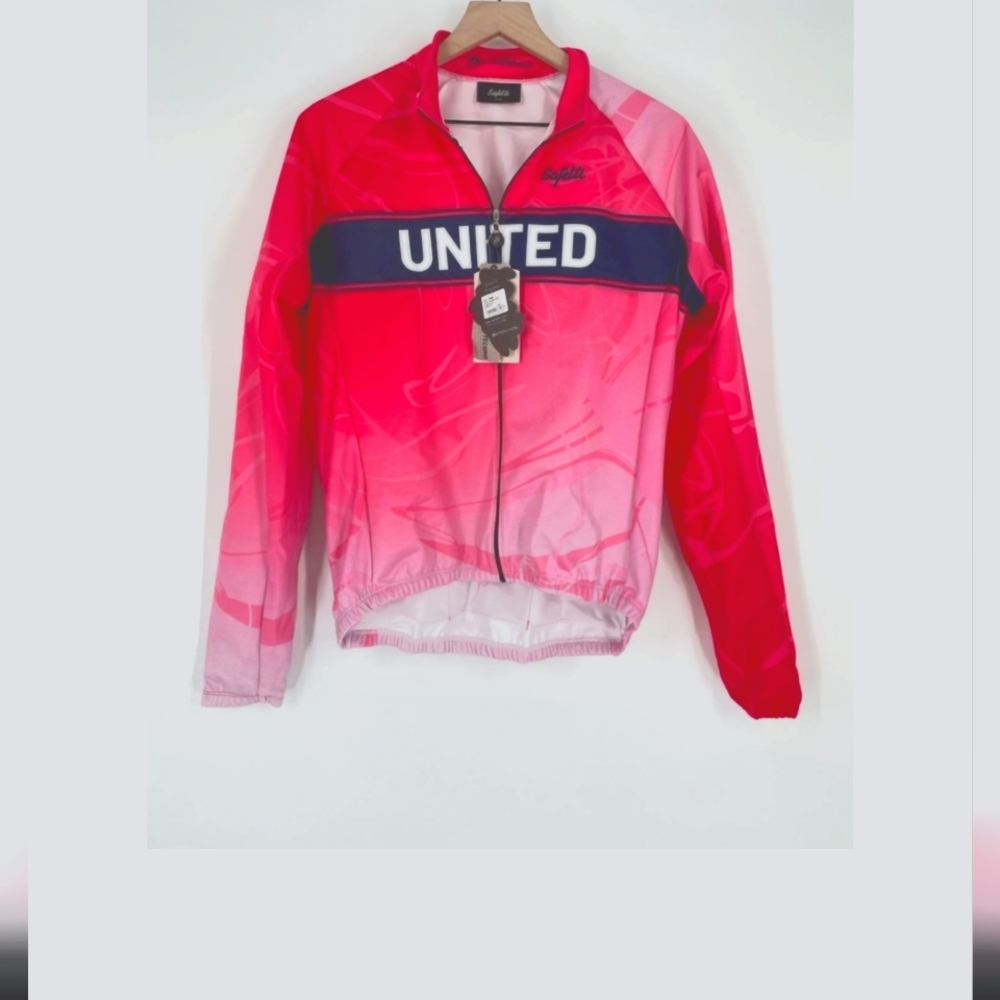 Safetti Pink and Navy Mens/womens Cycling Thermal  Jacket Size: L NWT See Photos